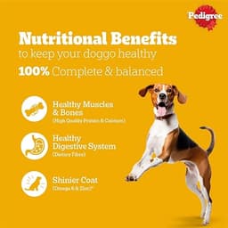 Pedigree Adult Dry Dog Food, Chicken & Vegetables, upto 1kg Pack view 2